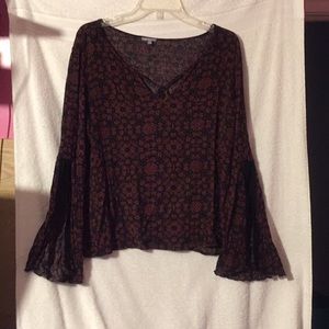Charlotte Russe bell sleeves blouse